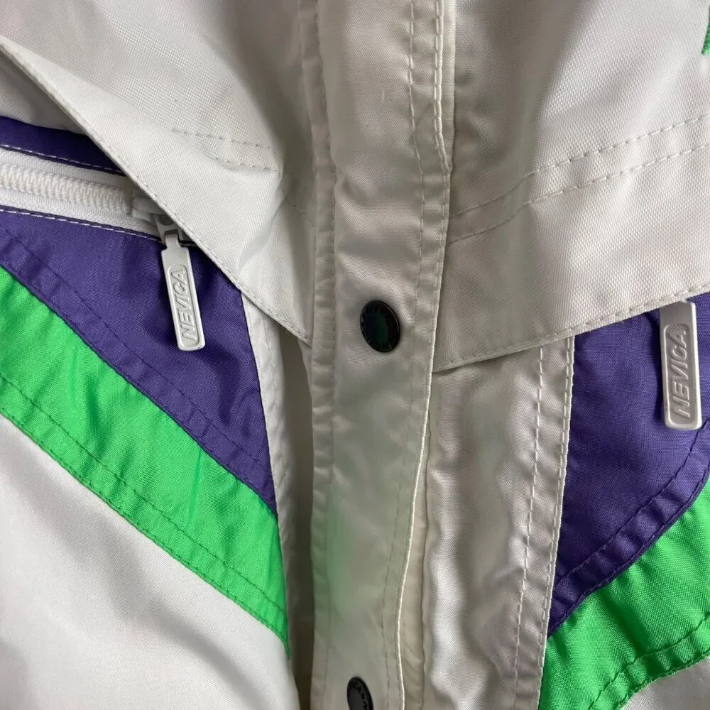 Vintage Nevica Womens Jacket Size 6 80s Outdoor Insulated Retro Ski Winter Snow